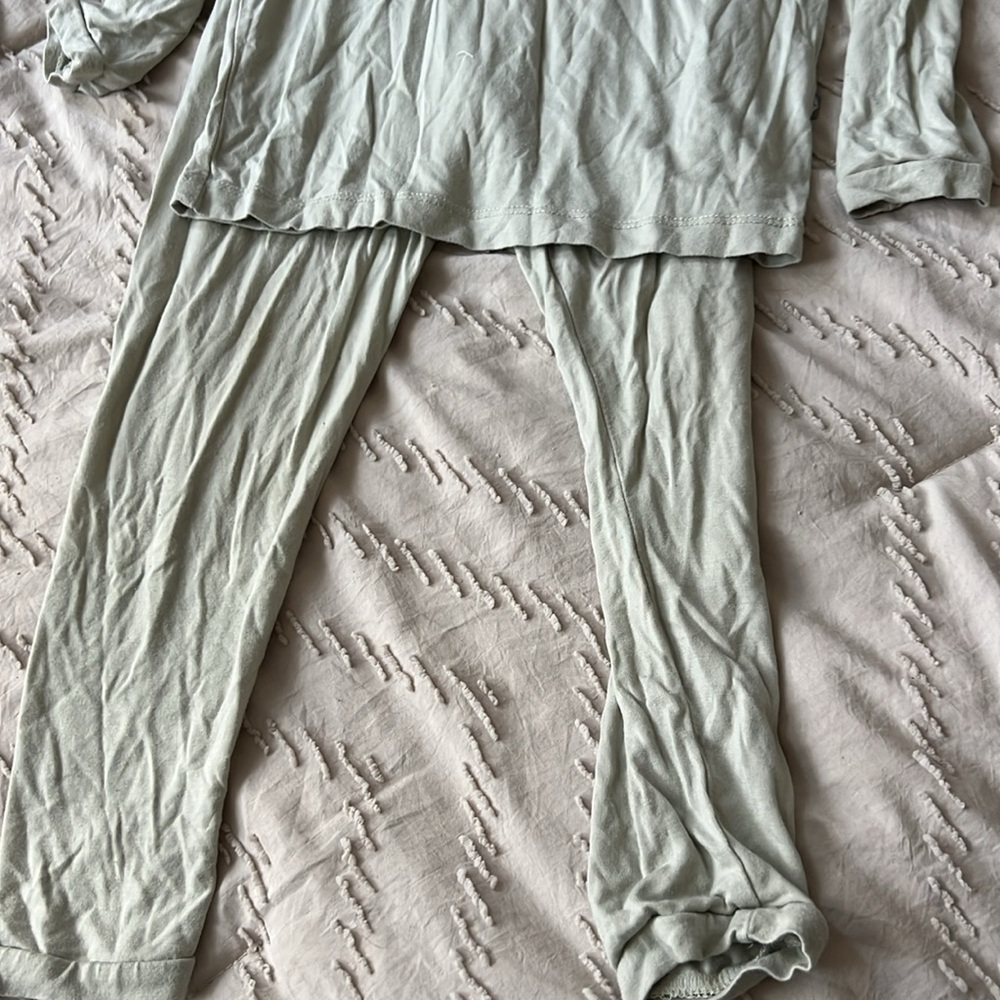Kyte BABY Kids Pajama Set in Soft Mint - Picture 4 of 4